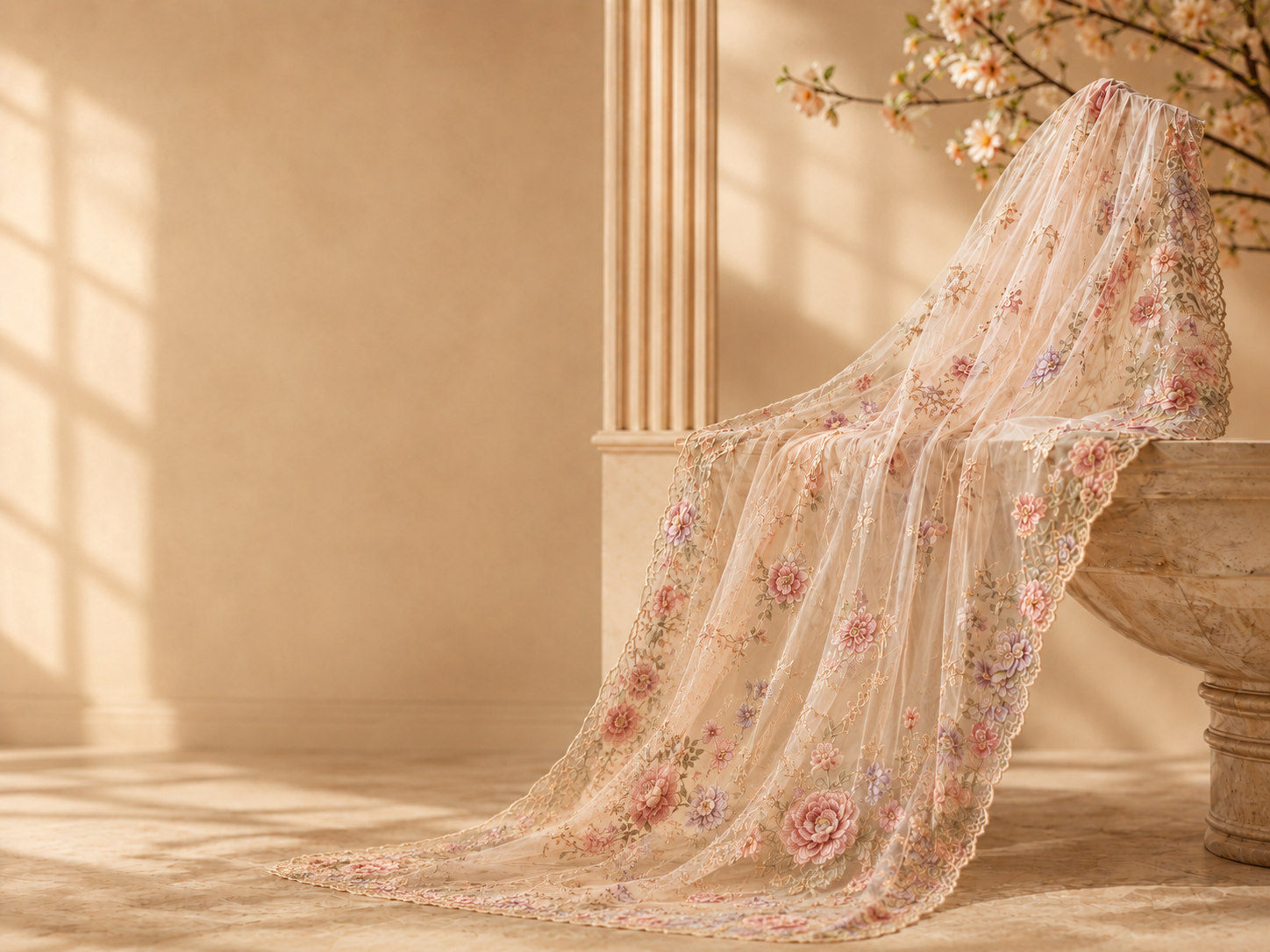 Hand-Embroidered Dupattas in Pakistan