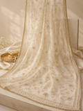 Husna Ivory Pure Organza Dupatta in ivory pure organza by Illyoon